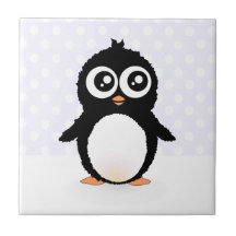 Cute penguin cartoon ceramic tiles