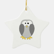 Cute Penguin Cartoon. Christmas Ornament