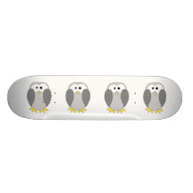 Cute Penguin Cartoon. Custom Skateboard