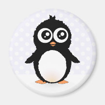 Cute penguin cartoon refrigerator magnet