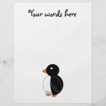 Cute penguin custom flyer