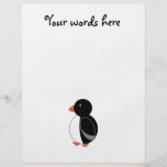 Cute penguin full color flyer