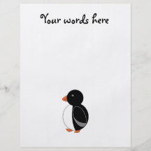 Cute penguin full color flyer