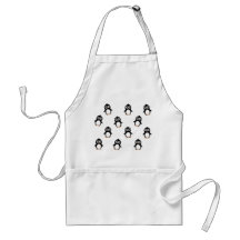 Cute penguin pattern apron