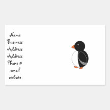 Cute penguin rectangle sticker