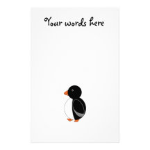 Cute penguin stationery