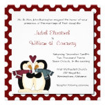 Cute Penguins in Love Wedding Invitation