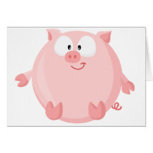 Cute piggy greeting card