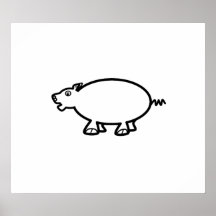 Cute piggy poster