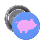 Cute Piglet Silhouette Buttons