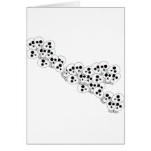 CUTE PILE OF SKULLS IN BLACK AND WHITE CARDS