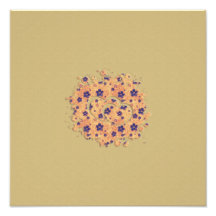 Cute Pink and Purple Floral Hearts Art Photo