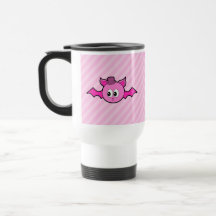 Cute Pink Bat. Mugs