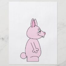 Cute Pink Bunny Rabbit Personalized Flyer