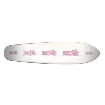 Cute Pink Cat Cartoon. Skate Boards