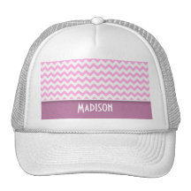 Cute Pink Chevron Hat