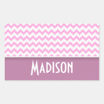 Cute Pink Chevron Rectangle Sticker