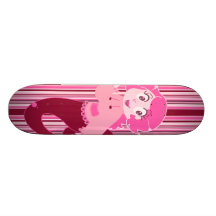 Cute Pink Mermaid Girl Skateboards