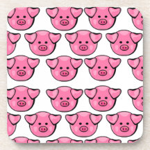 Cute Pink Pigs Coasters