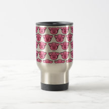 Cute Pink Pigs Coffee Mugs