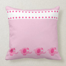 Cute Pink Pigs Throw Pillows