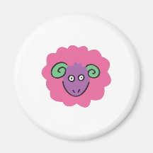 cute pink sheep magnet