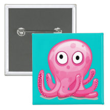 cute pink silly octopus