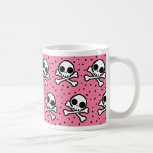 Cute Pink Skull Mug