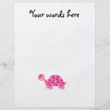 Cute pink turtle flyer