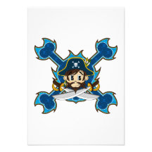 Cute Pirate Captain RSVP Card Invite
