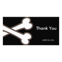 Cute Pirate Crossbones Photo Card Template