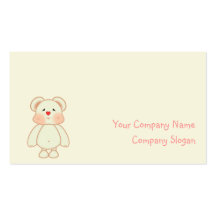 Cute Pixel Drawn Bear Business Card