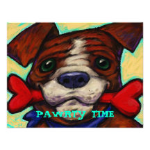 CUTE & PLAYFUL DOG PAWRTY PARTY INVITE INVITATION