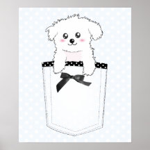 Cute Pocket Puppy Dog Poster