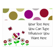 Cute Polka Dot Flowers Postcard