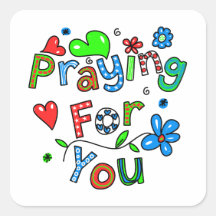 Cute Praying For You Greeting Text Expression Sticker