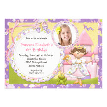 Cute Princess Birthday Party Invitation