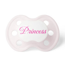 Cute princess, hot pink pacifiers