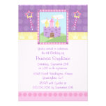 Cute princess party castle birthday invitation