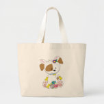 Cute Puppy Easter Canvas Bag