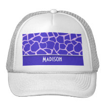 Cute Purple Giraffe Pattern Trucker Hats