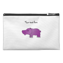 Cute purple hippo travel accessories bags
