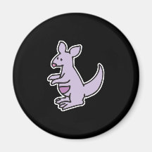 cute purple kangaroo magnet