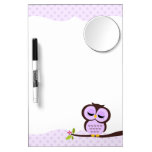 Cute Purple Owl Dry Erase Boards