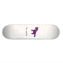 Cute purple zebra custom skate board