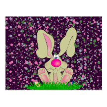 Cute Rabbit Recipe Card Postcard