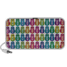 Cute Rainbow Matryoshka Owl Travel Speaker