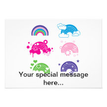 Cute Rainbows Custom Invite