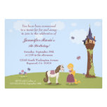 Cute rapunzel tower girl's birthday party invite