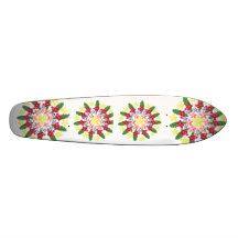 Cute Red Berry Garland Pattern Custom Skate Board
